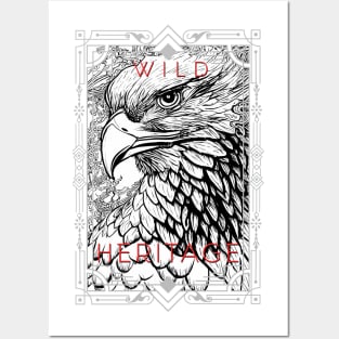 Eagle Bald Eagle Bird Wild Nature Illustration Line Epic Illustration Line Art Posters and Art